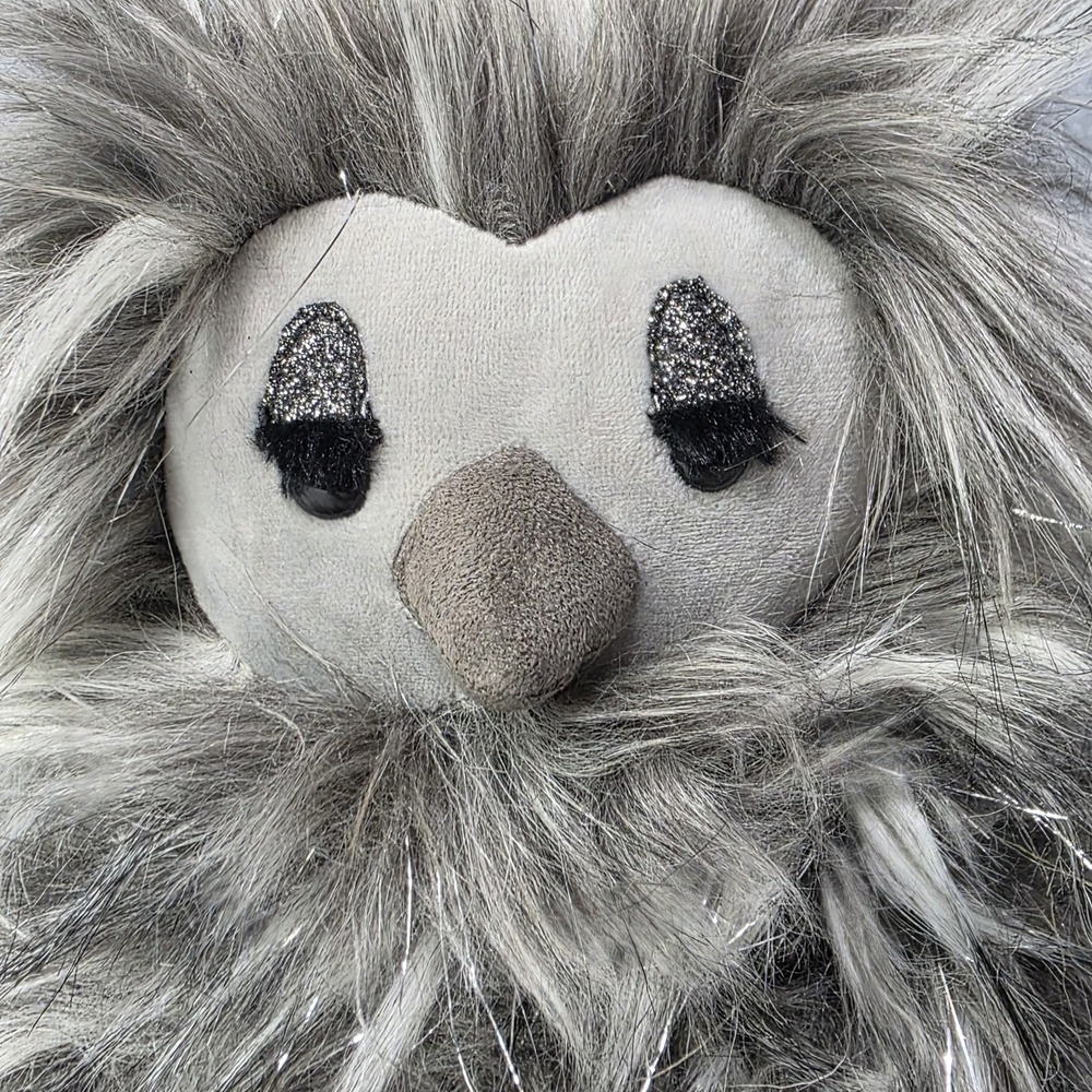 Jellycat London Gloria Owl Sparkly Black Grey Stuffed Animal Plush - Picture 5 of 7